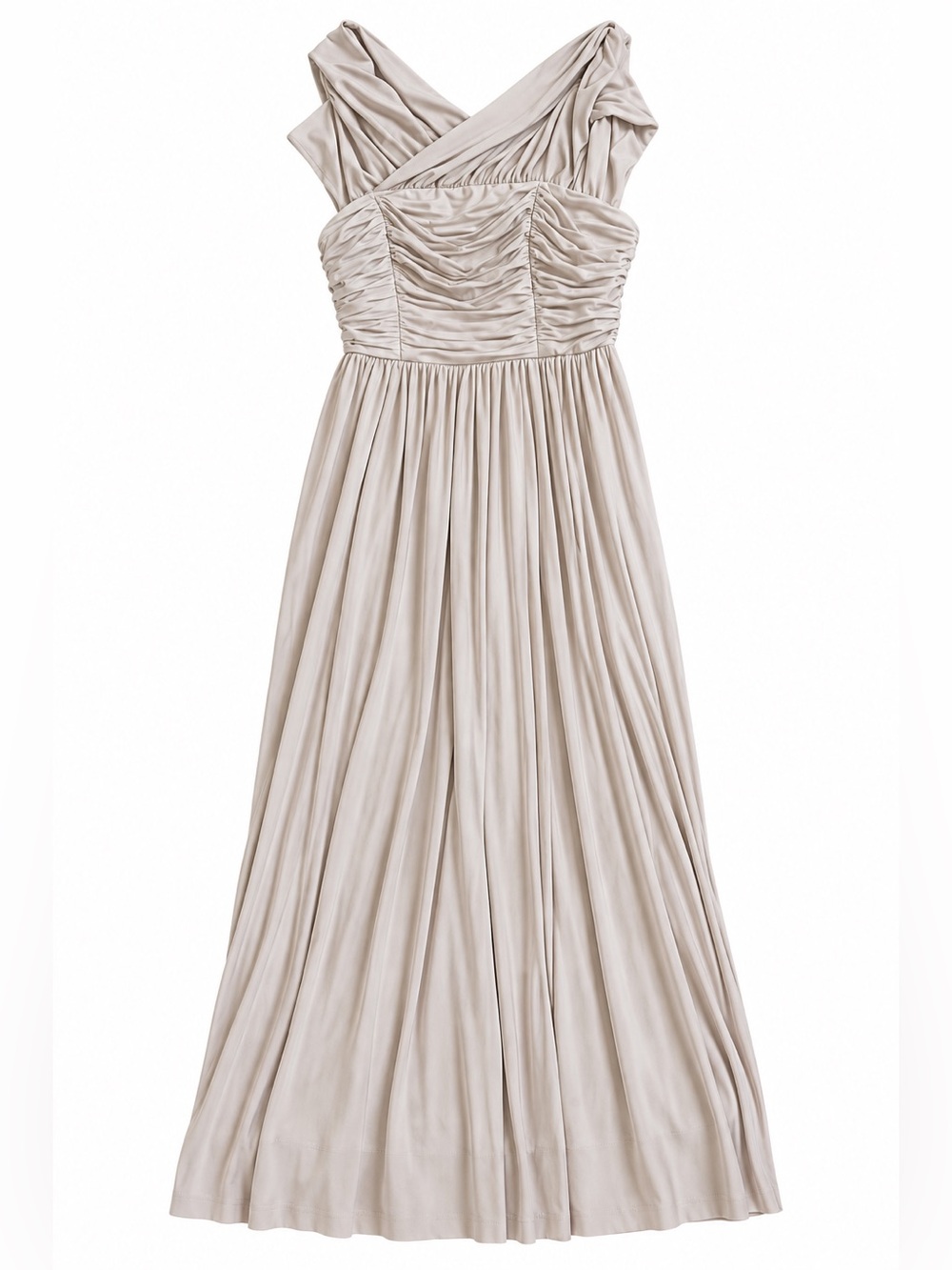 Little Mistress cream Pleated Gown